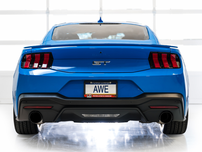 Ford Mustang Performance Exhaust - AWE Tuning - Cat Back Touring Edition - Dual Diamond Black Tips - `24-`27
